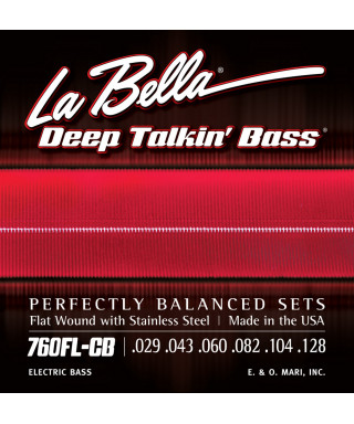 LaBella 760FL-CB Muta di corde lisce per basso 6 corde