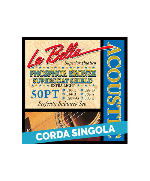 LaBella 56PT 6th - 50PT .508 Corda singola per chitarra acustica