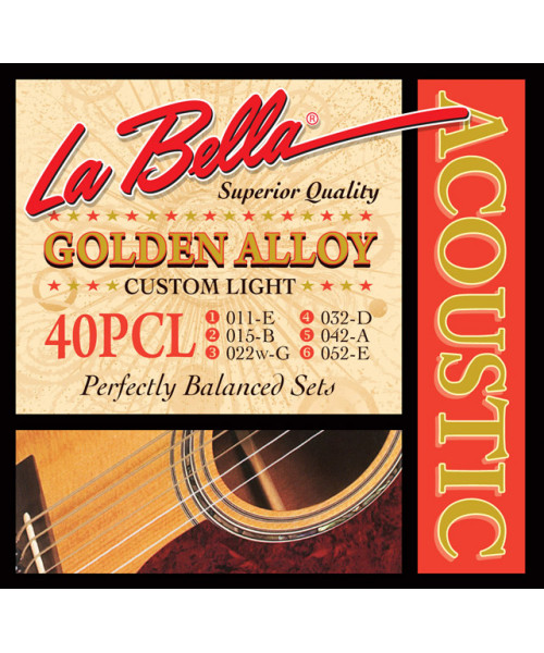 LaBella 40PCL Muta di corde per chitarra acustica