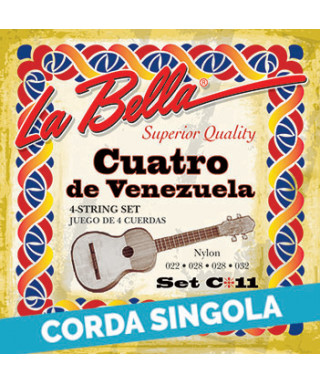 LaBella C11-1 1st - C11 .022 Corda singola per cuatro venezuelano