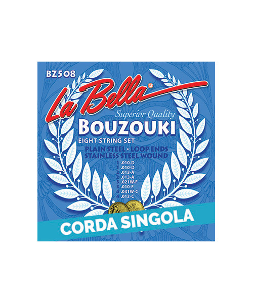 Labella BZ-010 1st - BZ508 .010 Single rope for Bouzouki