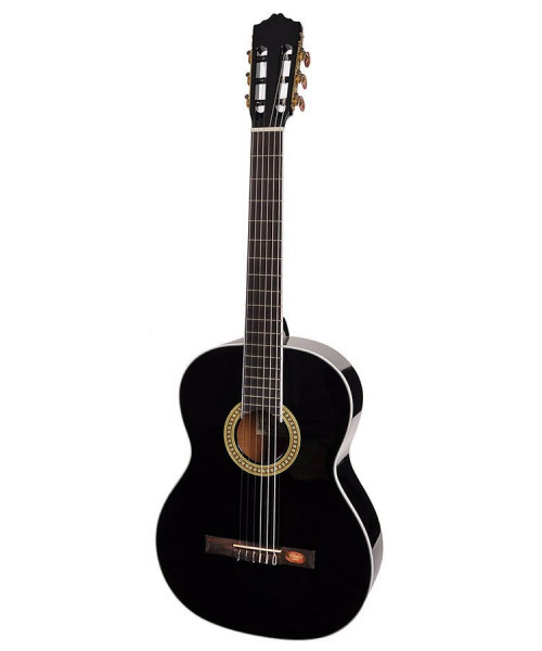 Salvador Cortez DC-10l-BK Classic Guitar 4/4 black handcreen